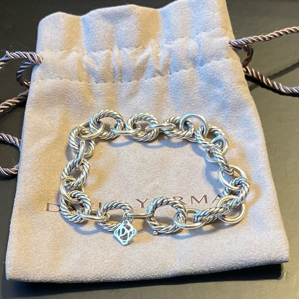 Oval Link Chain Bracelet in Sterling Silver